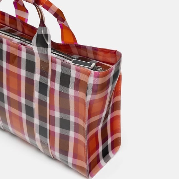 Zara plaid shopper bag - Picture 2 of 5